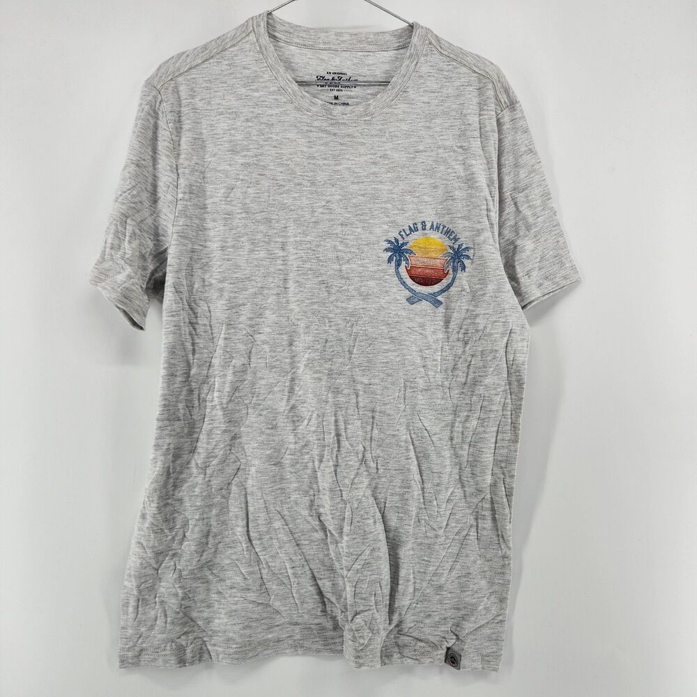 Flag & Anthem Men's Gray Medium Cotton Blend Short Sleeve Crewneck T-Shirt NWT